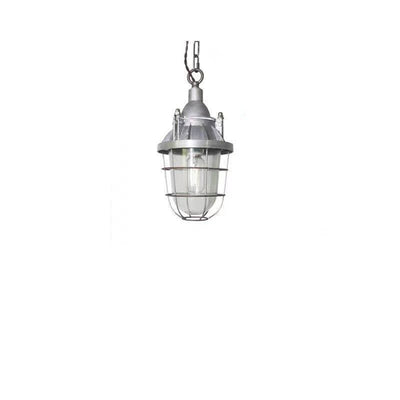 Vintage Industrial Aluminum Iron Glass Dome 1-Light Pendant Light