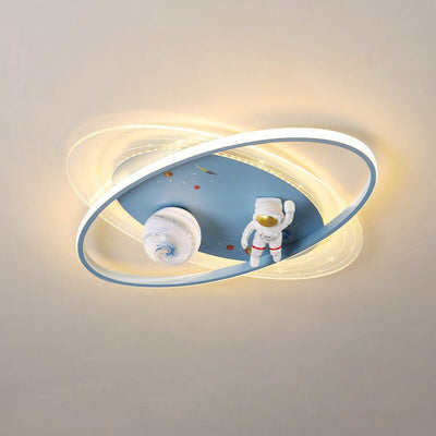 ضوء سقف فلوش ماونت LED أكريليك دائري براتين كرتوني لطفل 