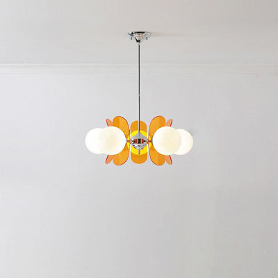 Modern Mid-Century Acrylic Magic Bean Glass Shade 3/5/6/8-Light Chandelier For Living Room