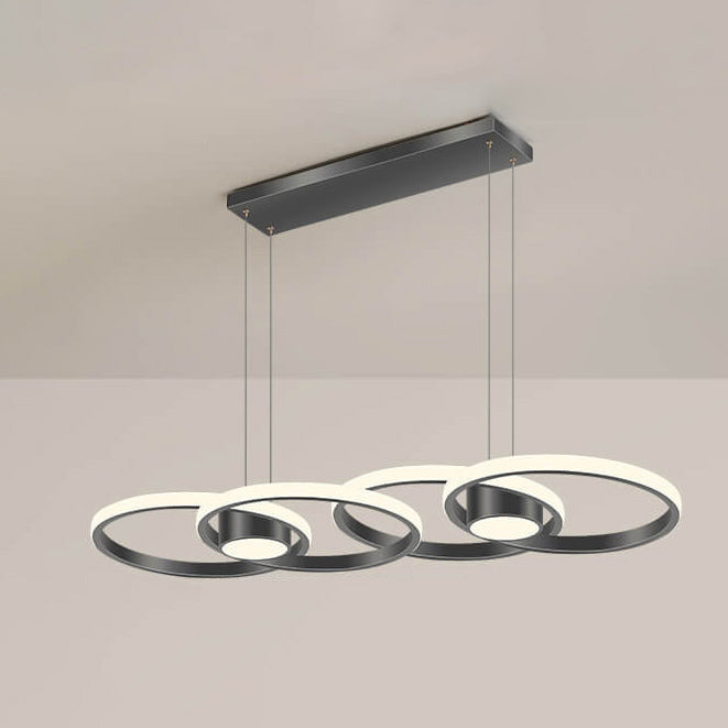 Lustre à LED de conception de combinaison de cercle minimaliste moderne 