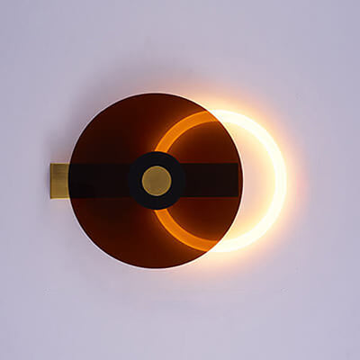 Modern Colored Luminous Acrylic Round LED Wall Sconce Lamp