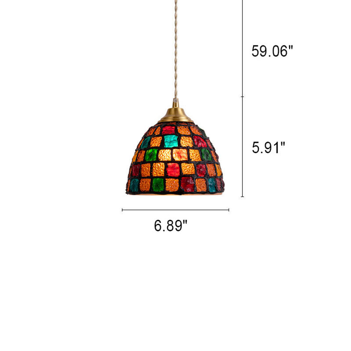 Nordic Vintage Colorful Shell 1-Licht Pendelleuchte 