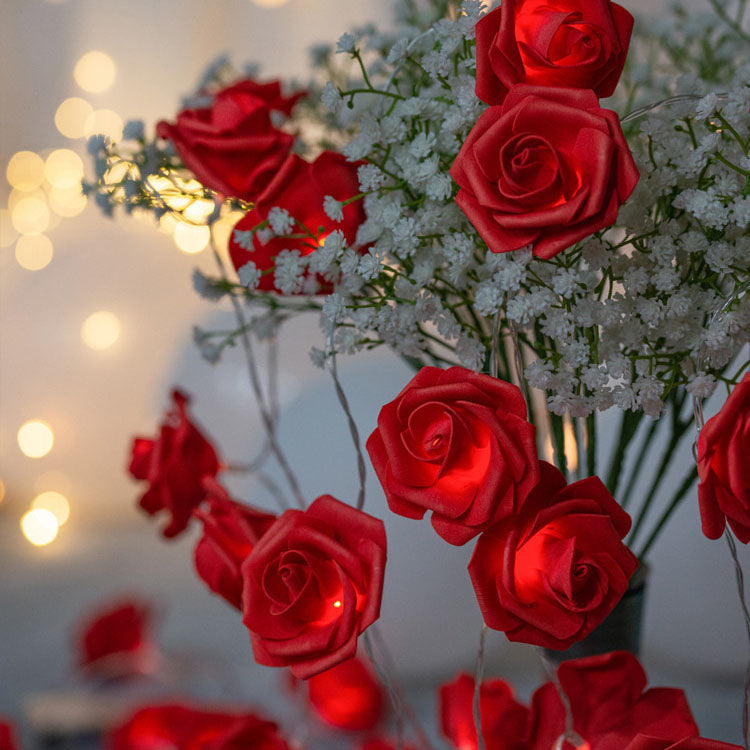 Décoration de vacances Rose créative moderne PV bulle Mu LED guirlandes lumineuses 
