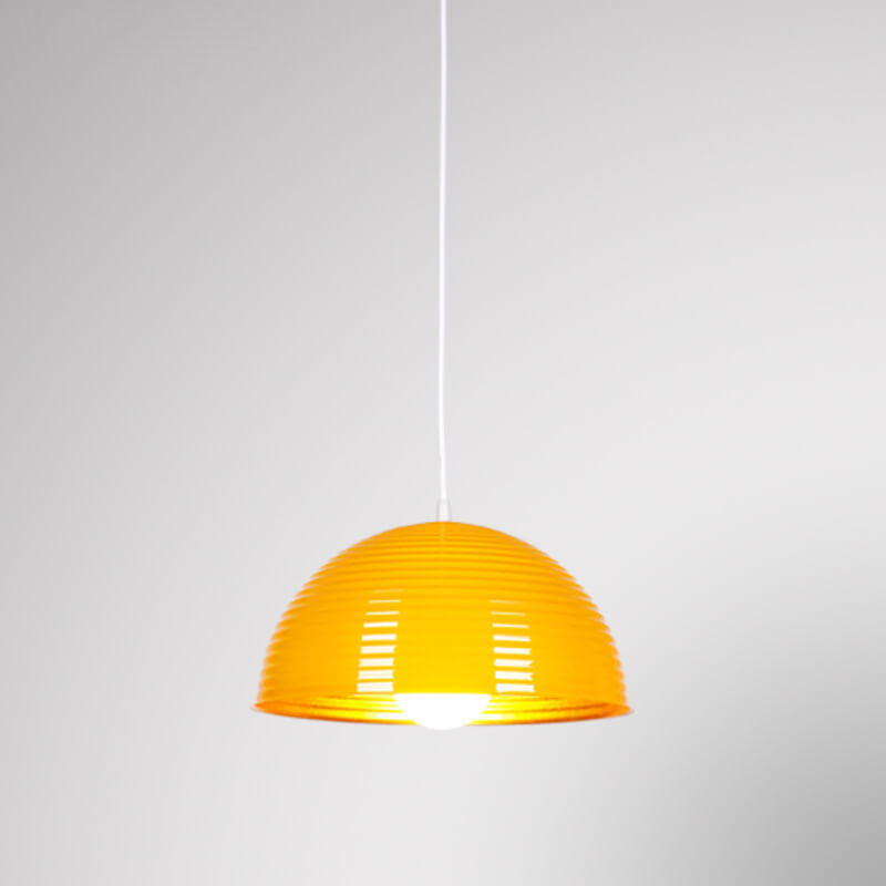 Luz colgante moderna de aluminio de media ronda de un solo color 