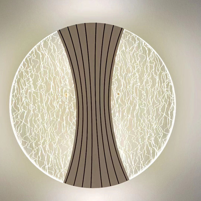 Applique Murale LED en Acrylique avec Matériel en Diamant Rond Minimaliste Moderne pour Chambre 