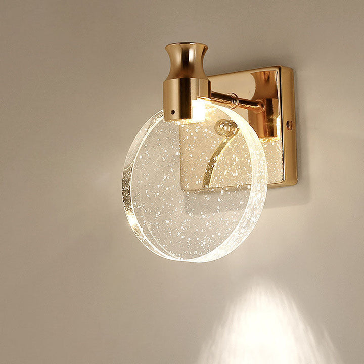 Moderne Luxus Runde Blasen Kristall Aluminium Eisen LED Wandleuchte für Wohnzimmer 