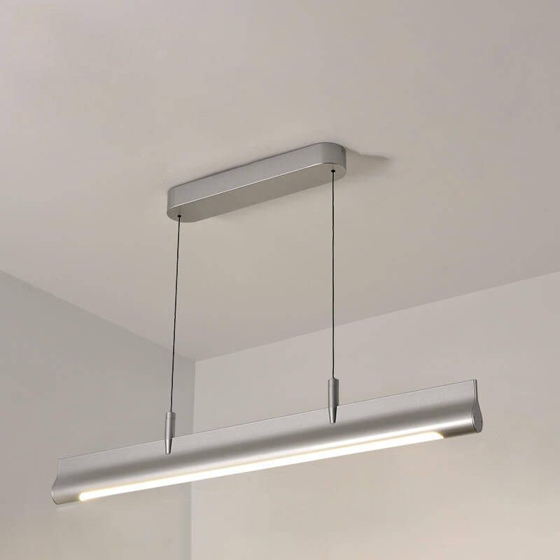 Nordic Minimalist Long Strip Island Light LED anhebbarer Kronleuchter