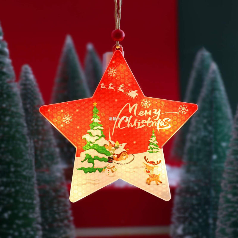 Lumières suspendues peintes en plastique LED décoratives de Noël 