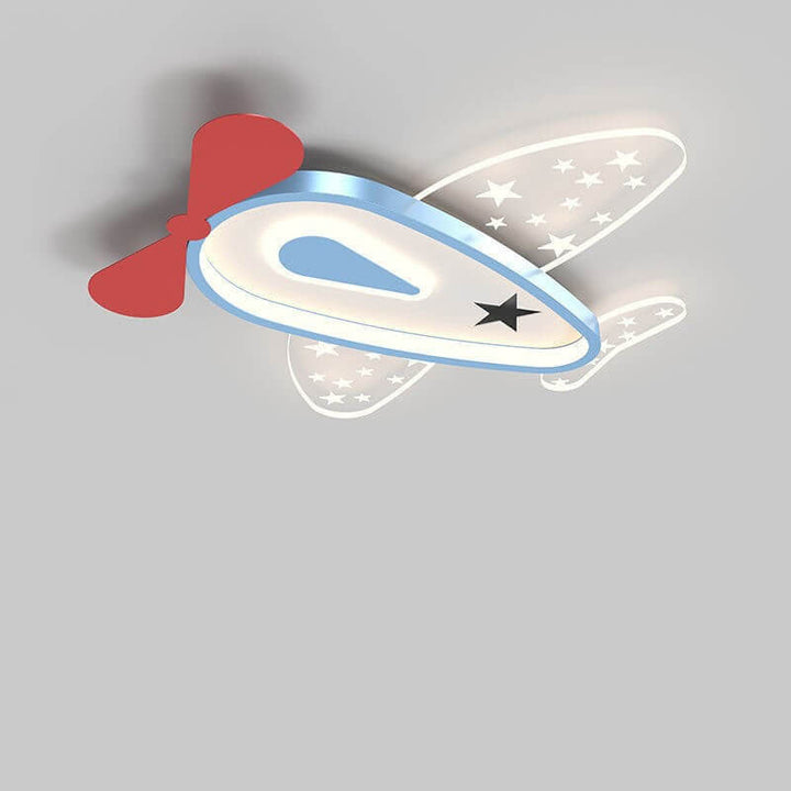 Dessin animé créatif avion fer acrylique enfants LED plafonnier encastré 