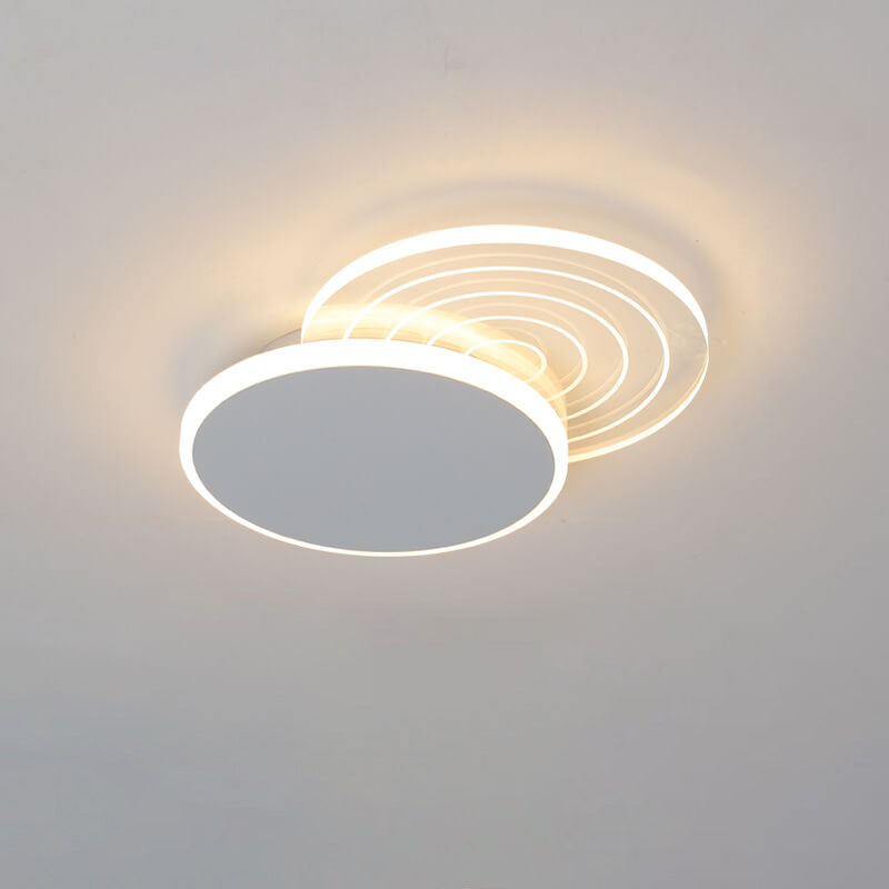 Conception géométrique simple et créative de superposition de lumière LED encastrée 