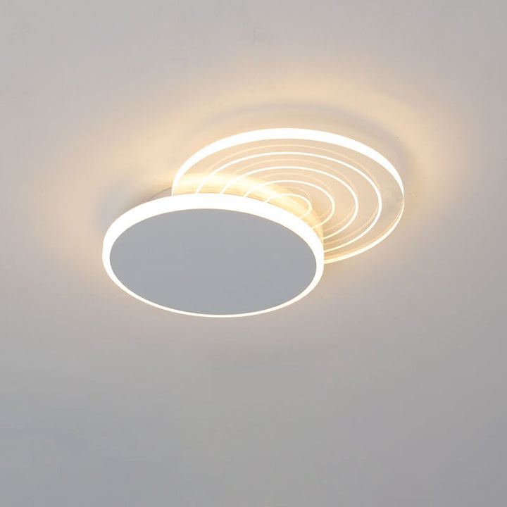 Conception géométrique simple et créative de superposition de lumière LED encastrée 