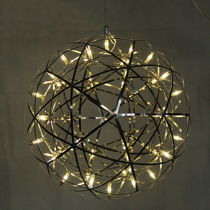 Contemporary Creative Globe Iron 12 Light LED Firework Pendant Light For Living Room