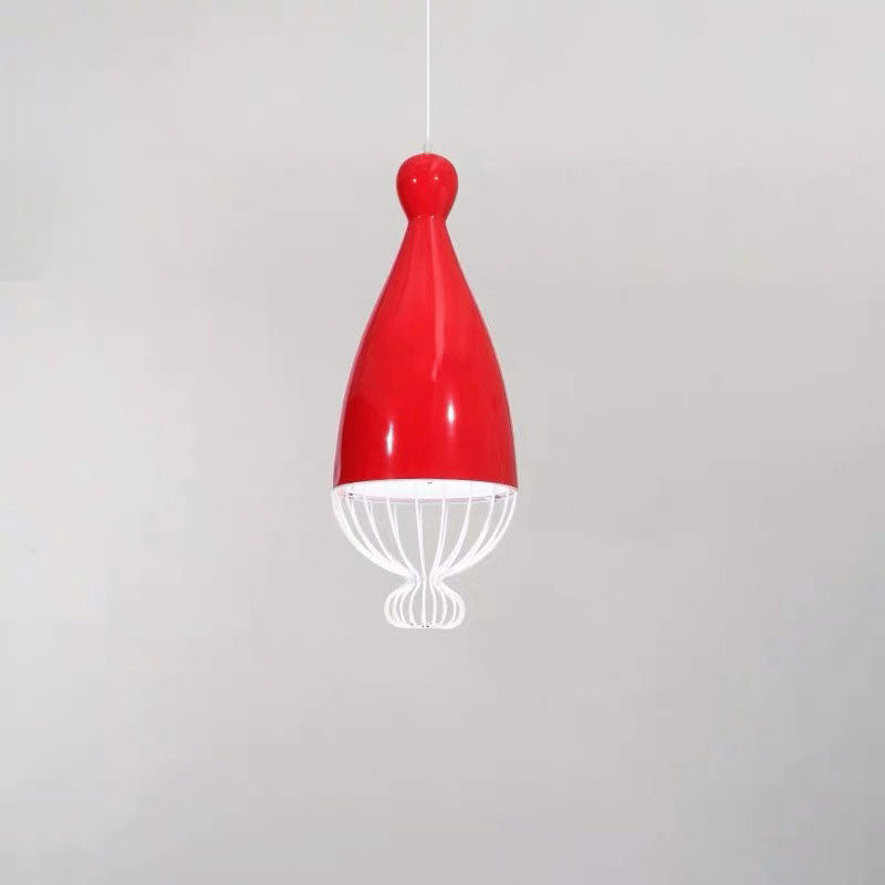 Contemporary Nordic Iron Macaron Bowling Shape 1-Light Pendant Light For Living Room &amp; Dining Room