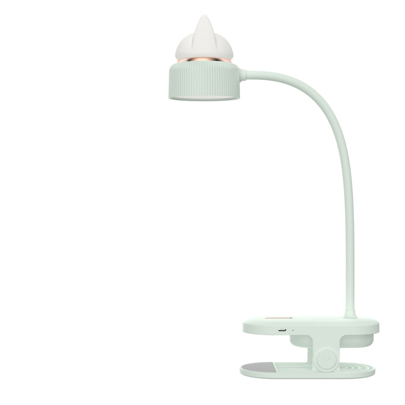 Lampe de Table à LED avec Pince et Protection des Yeux Créative Moderne avec Oreilles de Chat 