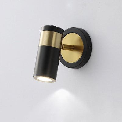 Modern Simplicity Plated Cylindrical Spotlight 1-Light Reading Wall Sconce Lamp