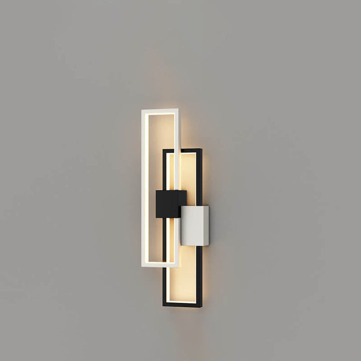 Minimalistischer kreativer quadratischer Rahmen aus Eisen und Silikon LED Wandleuchte 