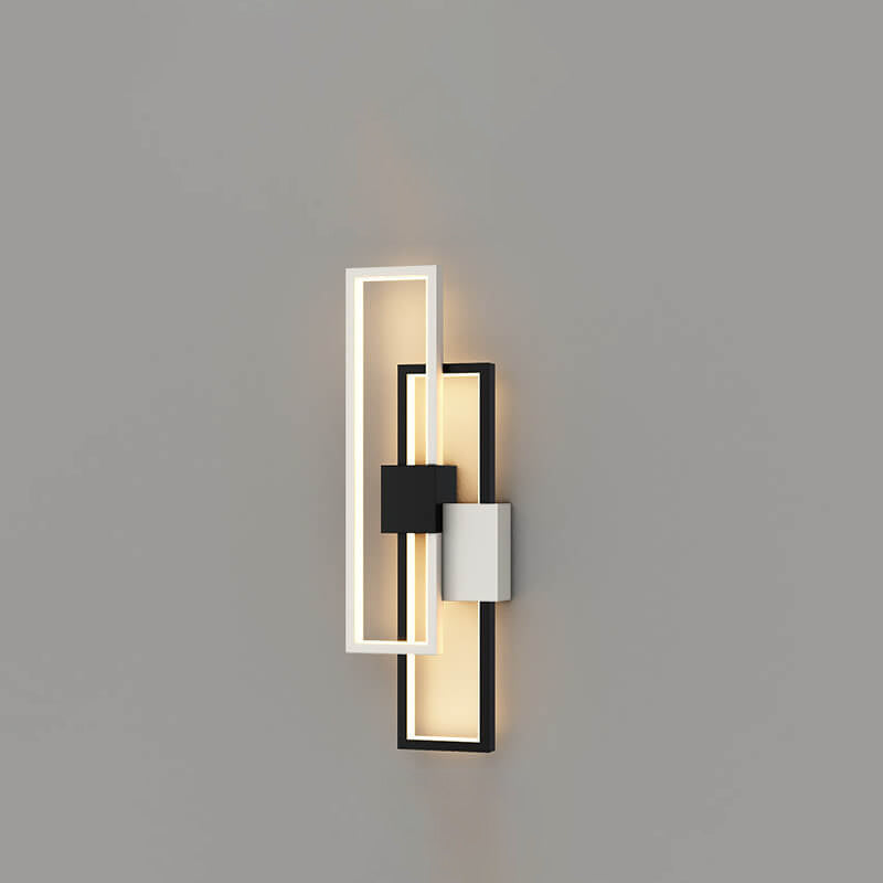 Minimalist Creative Square Frame Iron Silicone LED Wall Sconce Lamp