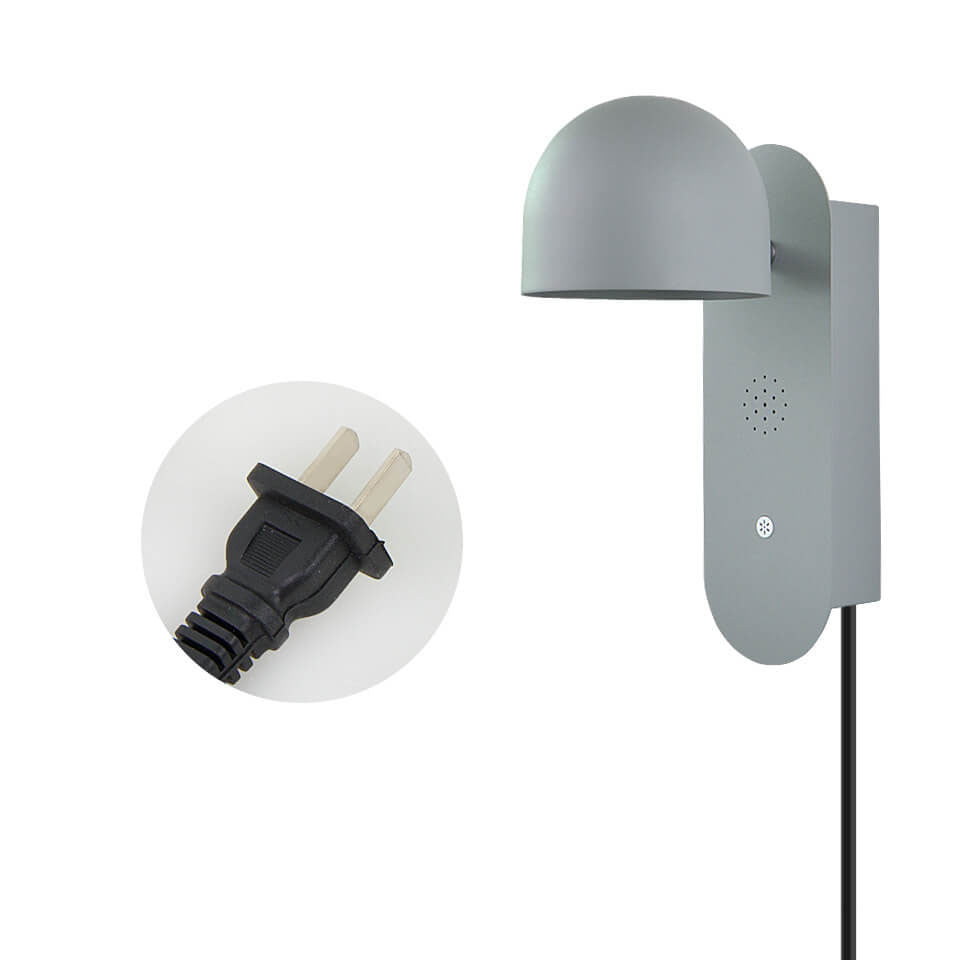 Lampe murale LED en acrylique avec contrôle vocal et tête ronde de couleur unie moderne 
