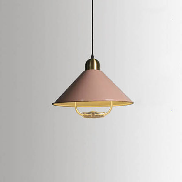 Moderne Teleskop-Pendelleuchte Macaron Cone Shade LED