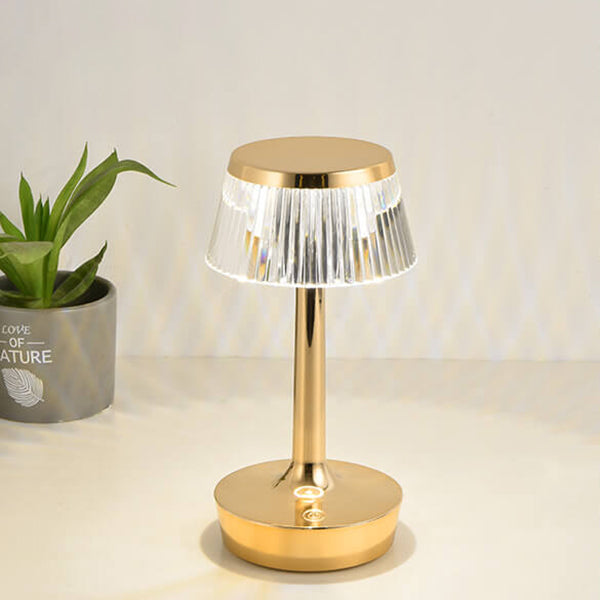 مصباح طاولة ليلي LED على شكل فطر كريستالي مبتكر 