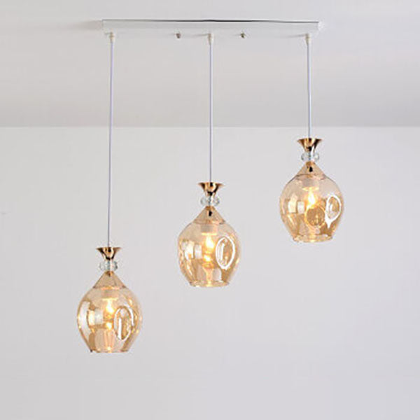 Nordic Gradient Glass Orb 1/3 Light Chandelier