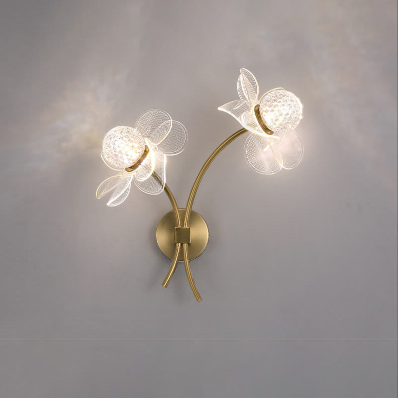 Europäische kreative Lotus-Blumen-Acryl-LED-Wand-Leuchter-Lampe