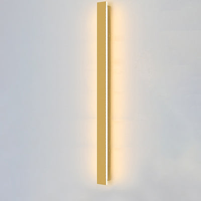 Outdoor Modern Simple Gold Long Strip Acrylic Iron Waterproof LED Wall Sconce Lamp