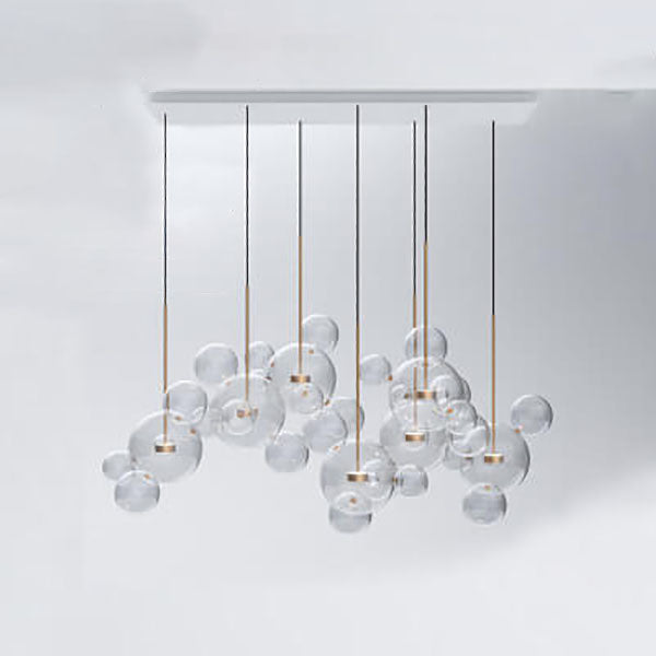 Modern Atom Mickey Head Bubble Glass Ball 1-Light LED Pendant Light
