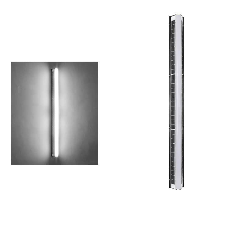 Lampe murale de jardin extérieure étanche moderne à LED solaire acrylique longue 