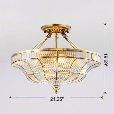 Modern Lights Luxury All-copper 3/6-Light Flush Mount Ceiling Light