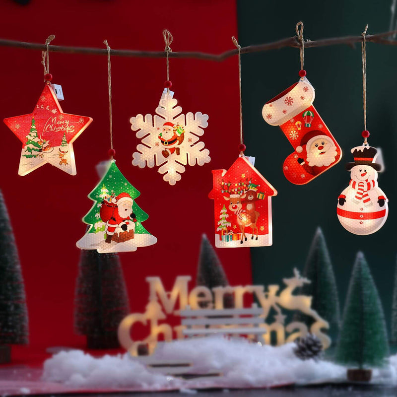 Lumières suspendues peintes en plastique LED décoratives de Noël 