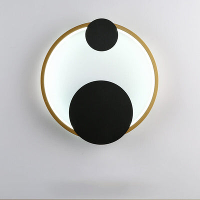 Modern Minimalist Oval Round Ring LED Wall Sconce Lamp