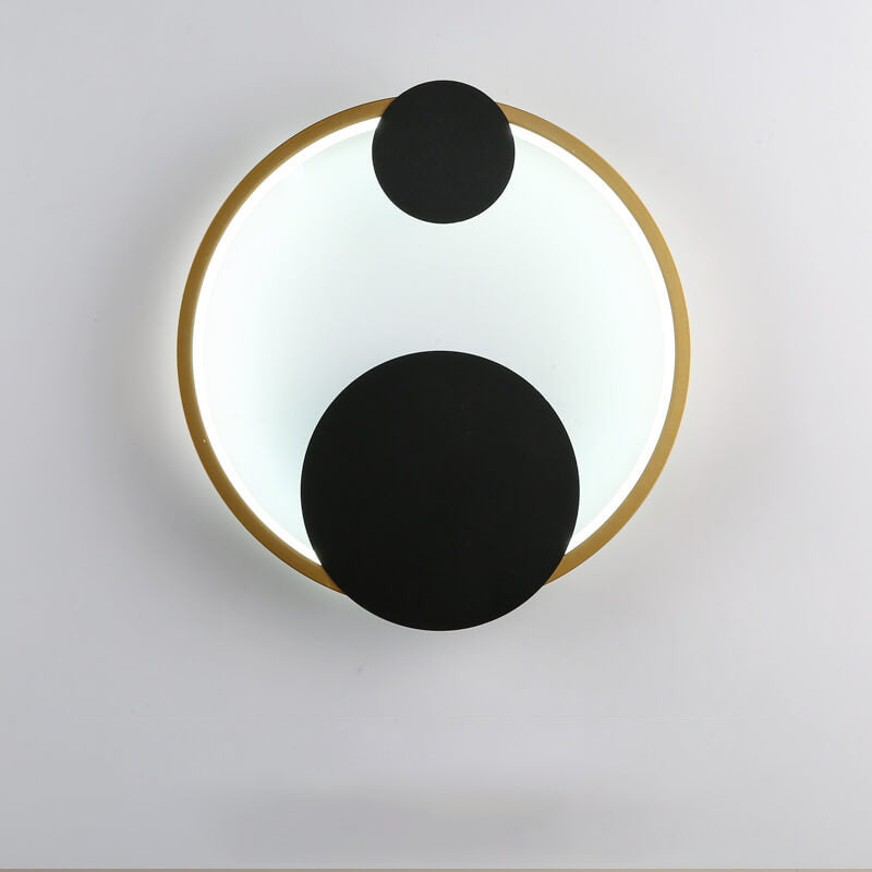 Modern Minimalist Oval Round Ring LED Wall Sconce Lamp
