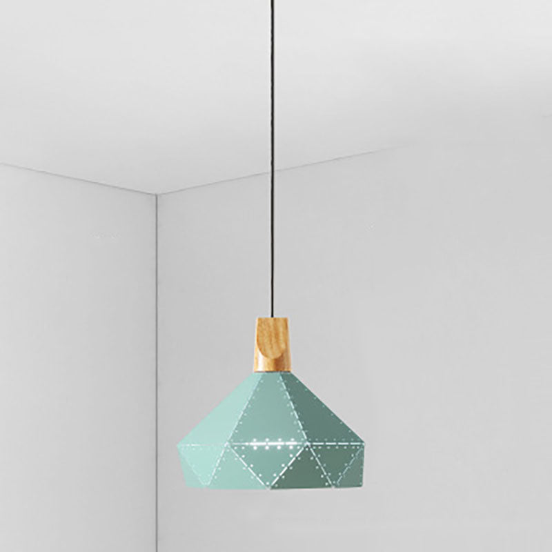 Nordic Geometry Macaron Solid Color Iron 1-Light Pendant Light