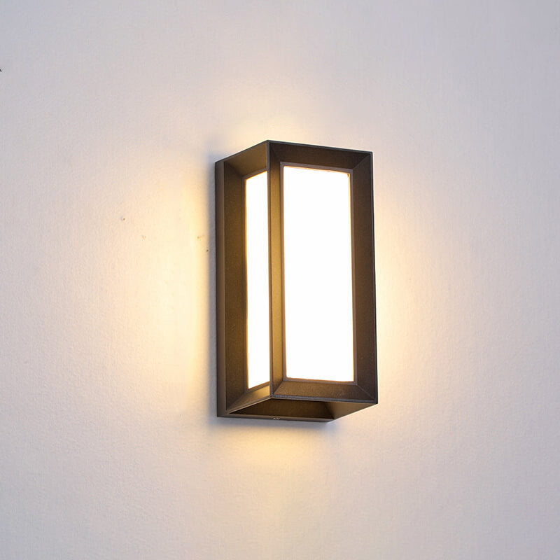 Modern Creative Geometry Aluminum Outdoor Waterproof LED Wall Sconce Lamp