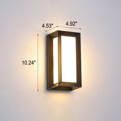 Modern Creative Geometry Aluminum Outdoor Waterproof LED Wall Sconce Lamp