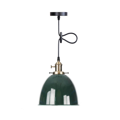 Industrial Iron Multicolor Bowl 1-Light Pendant Light