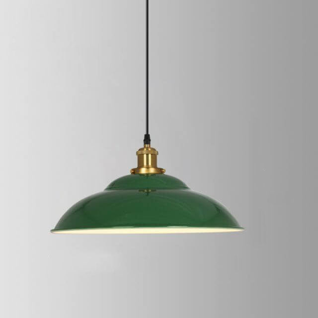 Industrielle Vintage Green Iron Dome Cone 1-Licht-Pendelleuchte 