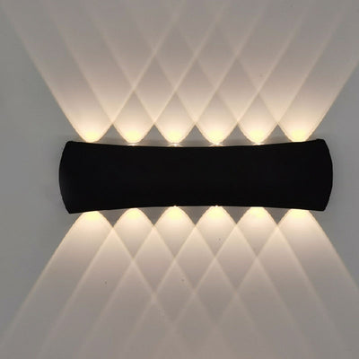 Simple Creative Arc Rectangular LED Outdoor Waterproof Wall Sconce Lamp