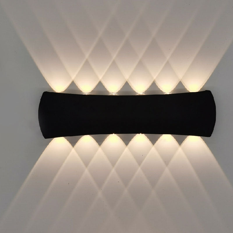 Simple Creative Arc Rectangular LED Outdoor Waterproof Wall Sconce Lamp