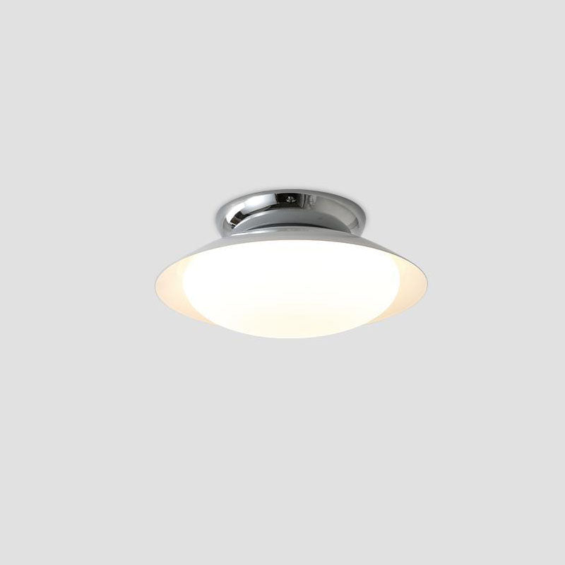 Modern Simplicity Round Hardware PE LED Semi-Flush Mount Ceiling Light For Bedroom