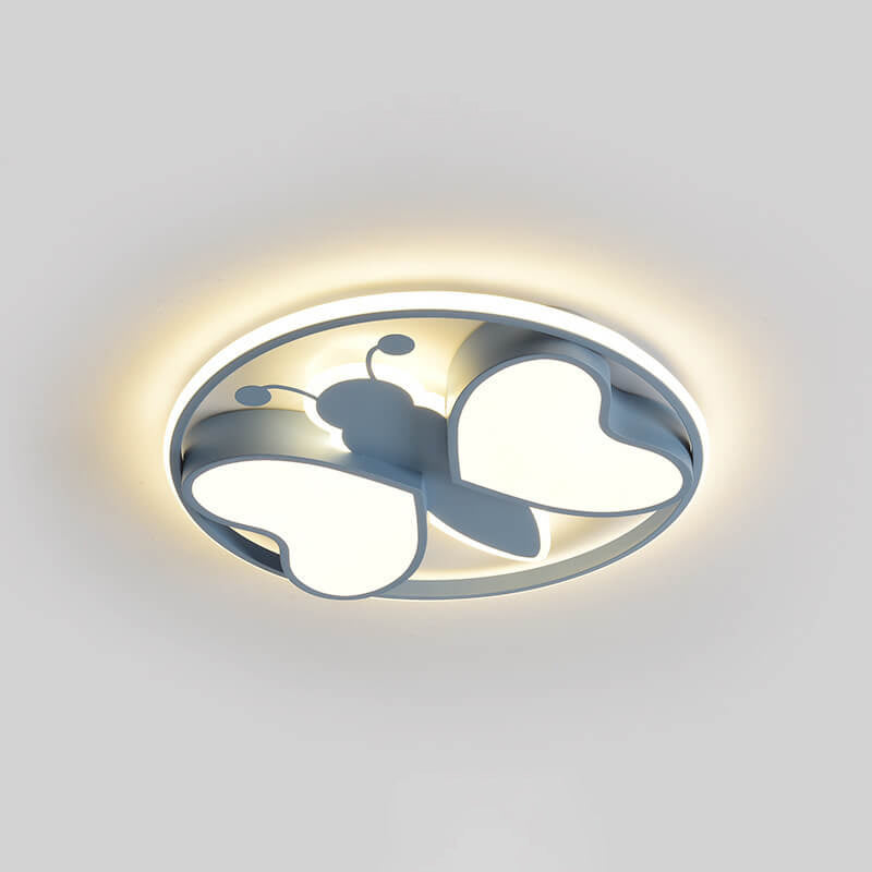 Creative Cartoon Butterfly Round LED  Flush Mount Ceiling Light