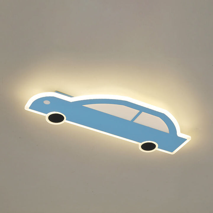 Cartoon Creative Car Shape Iron LED Flush Mount Ceiling Light