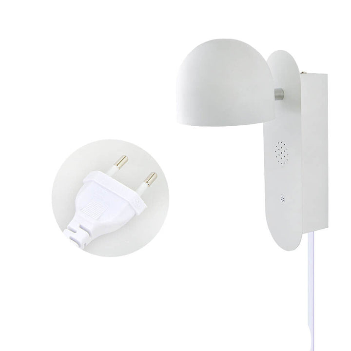 Lampe murale LED en acrylique avec contrôle vocal et tête ronde de couleur unie moderne 