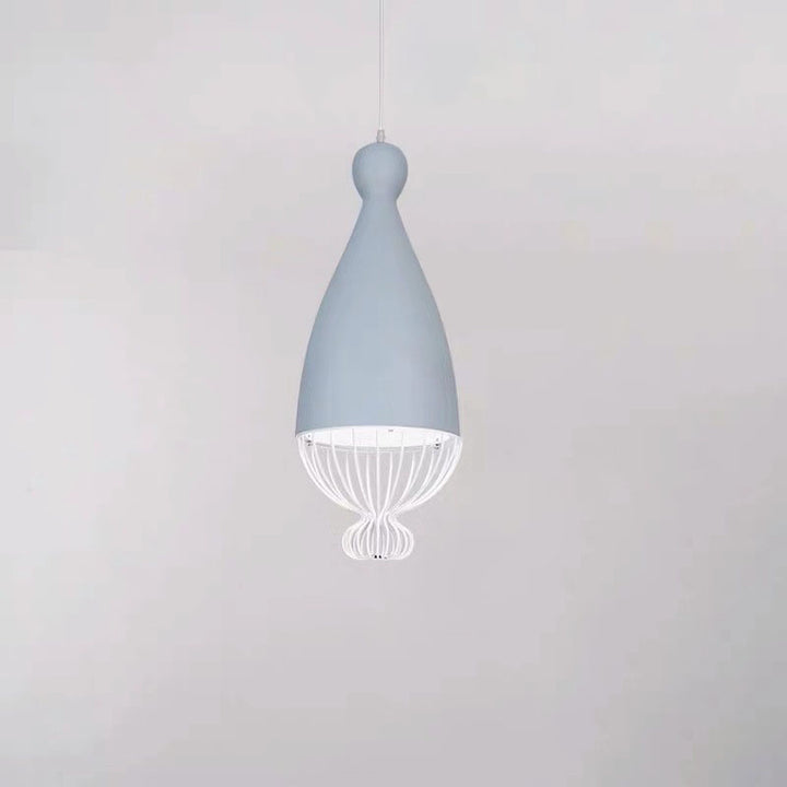 Contemporary Nordic Iron Macaron Bowling Shape 1-Light Pendant Light For Living Room &amp; Dining Room