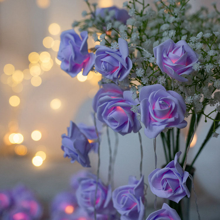 Décoration de vacances Rose créative moderne PV bulle Mu LED guirlandes lumineuses 