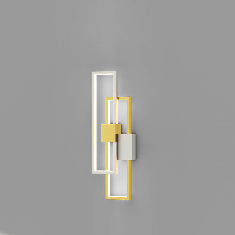 Minimalistischer kreativer quadratischer Rahmen aus Eisen und Silikon LED Wandleuchte 