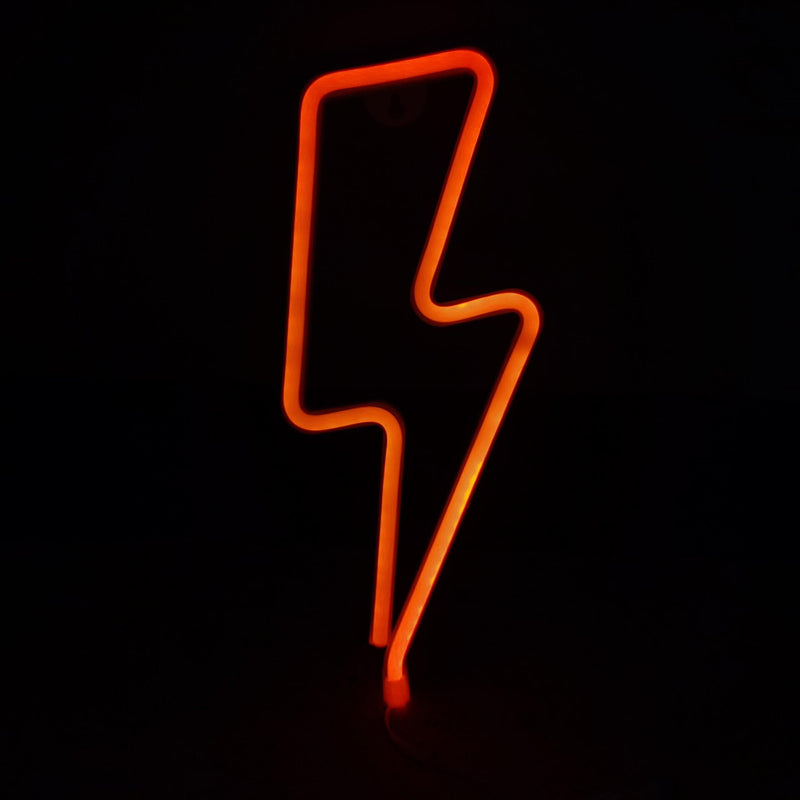 Creative Neon Lightning Shapes Color LED Battery/USB Decorative Light