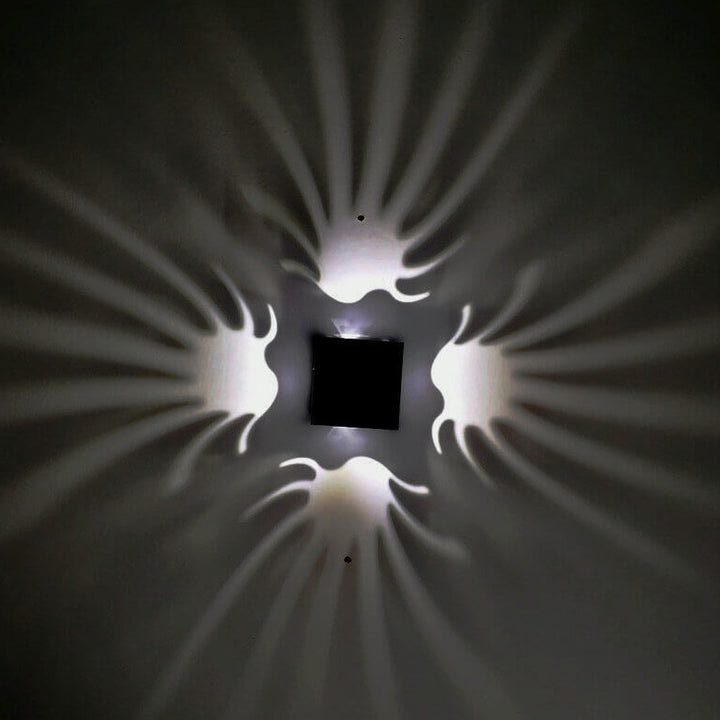 Kreative quadratische Aluminium-Phönixschwanz-LED-Dekorative Wandleuchte 