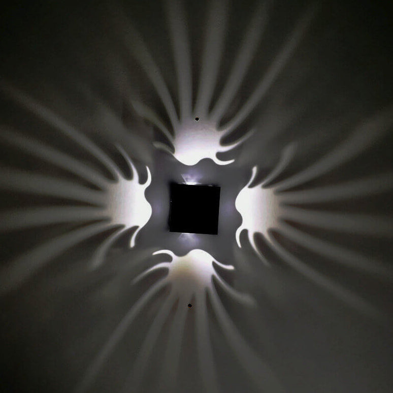 Creative Square Aluminum Phoenix Tail LED Decorative Wall Sconce Lamp